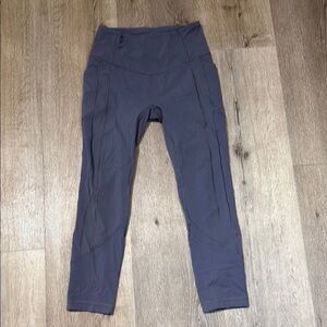 Lululemon Cropped Gray High-Waisted Leggings